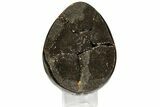 Septarian Dragon Egg Geode - Black Crystals #145260-3